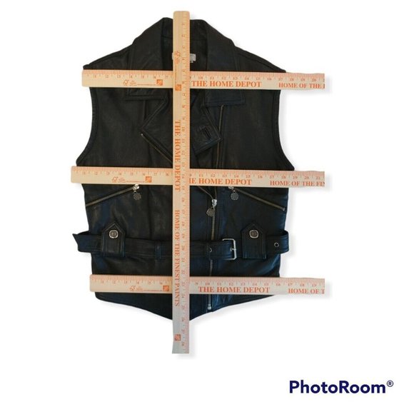 Women's Medium M lew magram COLLECTION NEW YORK Leather Vest 97655 Very Rare - Picture 8 of 8